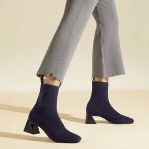 Elegant Navy Ankle Boots